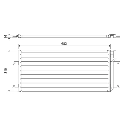 Bilde av VALEO 814029 Kondensator uten tørker Aluminium 310