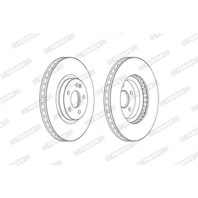Bilde av FERODO PREMIER FCR379A Bremseskiver 330 32 5 ventilert uten skruer MERCEDES BENZ: Vito Van, Tourer, V Klasse