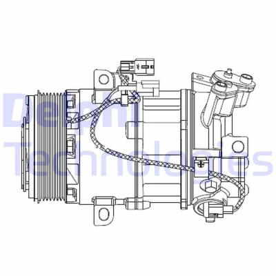 Bilde av DELPHI CS20550 Kompressor 6SEU16 PAG 46 R 1234yf RENAULT: Clio 4