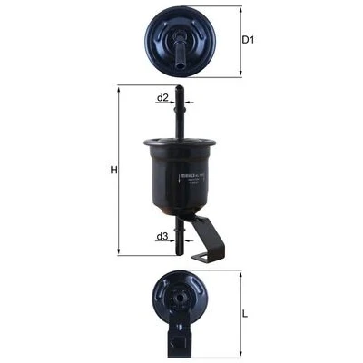Bilde av MAHLE ORIGINAL KL 1161 Drivstoffilter ledningsfilter 8 7,9 TOYOTA: Hilux 3 Pick up, Land Cruiser Prado 150, VIII up