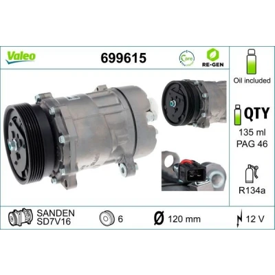 Bilde av AC kompressor VALEO 699615