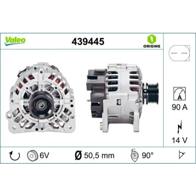 Bilde av VALEO 439445 Dynamo 14V 90A VOLKSWAGEN: Transporter 4 Bus, 5 Passat B6 Variant, AUDI: A3 Sportback, A4 B5 Avant, A2
