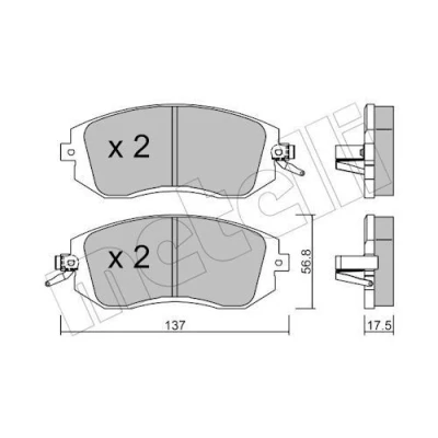 Bilde av Bremseklosser sett METELLI 22 0500 1