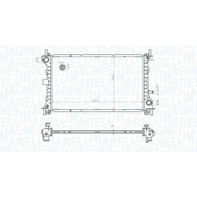 Bilde av MAGNETI MARELLI 350213178100 Radiator 600 348 16 Kjøleribber loddet FORD: Focus Mk1 Sedan, 2