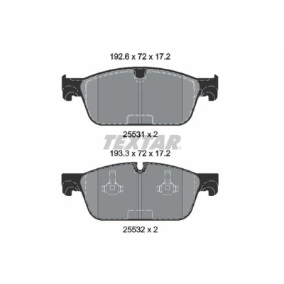 Bilde av TEXTAR 2553103 Bremseklosser klargjort for slitasjeindikator MERCEDES BENZ: GL