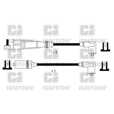 Bilde av QUINTON HAZELL XC1160 Pluggledninger CI VOLKSWAGEN: GOLF 2, AUDI: 100 C2 Sedan