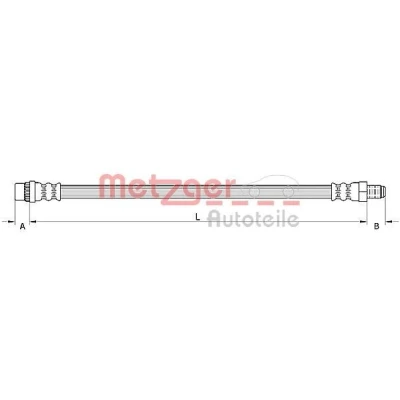 Bilde av METZGER 4110930 Bremseslange 427 RENAULT: MEGANE 3 Grandtour, 3, GRAND SCENIC
