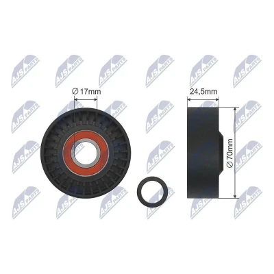 Bilde av Styrerulle kilerem, bmw 7 [e65, e66, e67], x5 [e53], 11 28 505 566, 549 589, 11287505566, 11287549589,