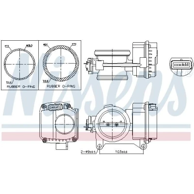 Bilde av Drosselventil stuss, dacia,opel,renault, 4410221, 8200051274, 8200059268, 8200063652, 8200083206, 8200123061, 91159951, 93160202