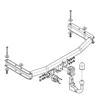 Bilde av Tilhengerfeste, avtakbart, audi a4 b5, b6, b6 avant