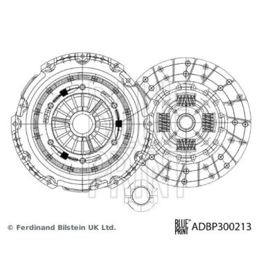 Bilde av BLUE PRINT ADBP300213 Clutch tre deler med syntetisk fett 260mm