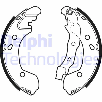 Bilde av DELPHI LS1965 Bremsesko 203 38 NISSAN: MICRA 3, Note I, RENAULT: CLIO 2