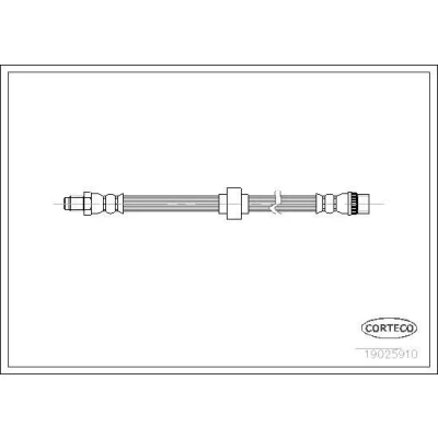 Bilde av CORTECO 19025910 Bremseslange framaksel 490