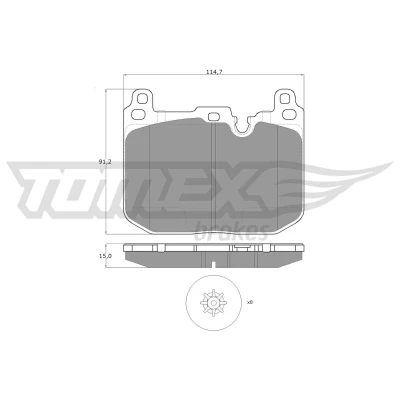Bilde av Bremseklosser sett TOMEX Brakes TX 18 481