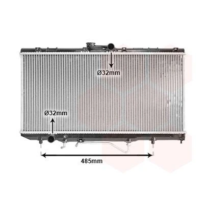 Bilde av VAN WEZEL 53002146 Radiator Aluminium 327 699 16 med oljekjøler Kjøleribber loddet