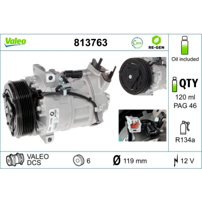 Bilde av AC kompressor VALEO 813763
