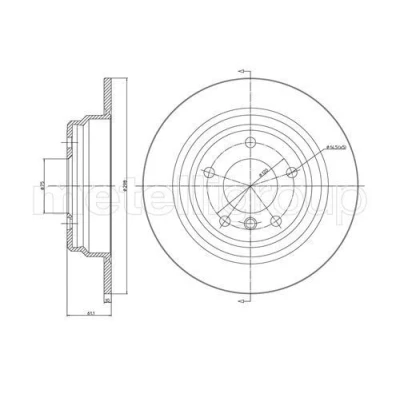 Bilde av METELLI Bremseskive BMW: 5 Sedan 10,0mm 75,0mm fullt ut spraylakkert 23 0397C 34211163669,34211163835,34211164129,34216767049 Bremseskiver