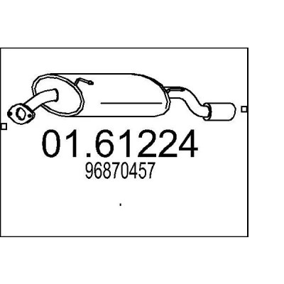 Bilde av MTS 01.61224 Sluttlyddemper 710 CHEVROLET: Captiva