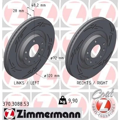 Bilde av Bremseskive, Framaksel, mazda cx 7, 9, 7T4Z1125A, EH14 33 25XA, L232 25XB, TD13 25X, 25XA