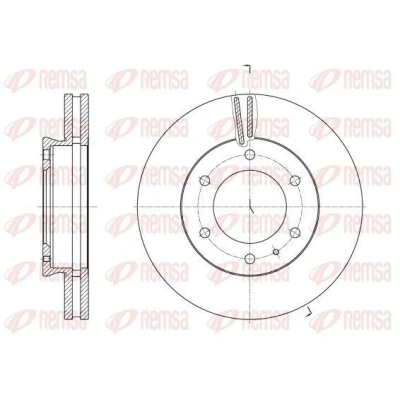 Bilde av REMSA Bremseskive framaksel 302mm 32mm 6 ventilert 62526.10 Bremseskiver, Skivebremser
