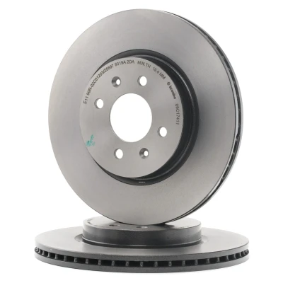 Bilde av BREMBO COATED DISC LINE 09.C174.11 Bremseskiver 280 22 4 innvendig ventilert belagt høy karbon med skruer KIA: Rio 3, 4, HYUNDAI: i20 II Hatchback