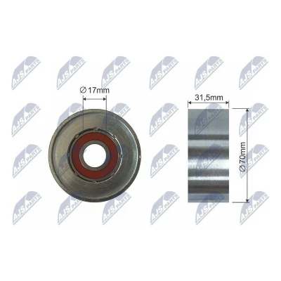 Bilde av Løpehjul, kilerem, toyota avensis, avensis kombi, liftback, sedan, 166200W110, 16620 0W110, 1662028010, 28010, 166