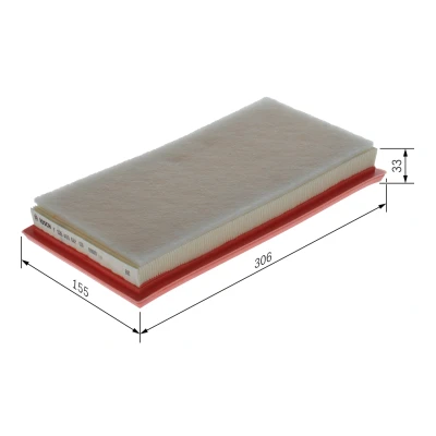 Bilde av BOSCH F 026 400 687 Luftfilter 38 154,5 306 Filterinnsats JEEP: Renegade SUV