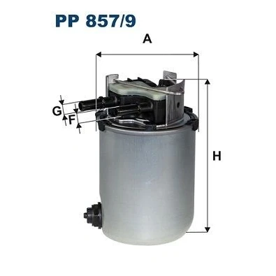 Bilde av FILTRON PP 857/9 Drivstoffilter ledningsfilter, med filteroppvarming 10 NISSAN: X Trail, Qashqai 2, RENAULT: Kadjar, Koleos 2