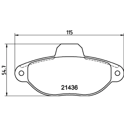 Bilde av HELLA 8DB 355 019 151 Bremseklosser inkl. slitasjevarselkontakt med tilbehør FIAT: Punto I Cabrio, II Hatchback