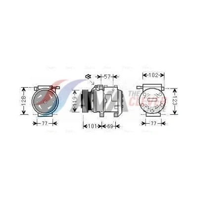 Bilde av Kompressor, klimaanlegg 12V hyundai, kia OE 0K2KB61450, 16050 22900, 9770107200