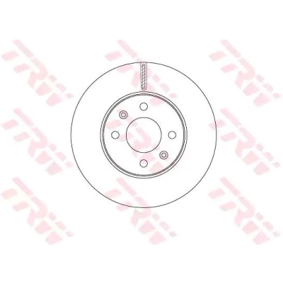 Bilde av TRW DF6794 Bremseskiver 256 22 4 100 ventilert spraylakkert HYUNDAI: i20 II Hatchback, KIA: Rio