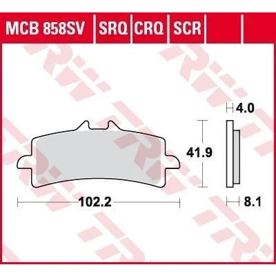 Bilde av TRW Hyper Carbon Racing MCB858CRQ Bremseklosser