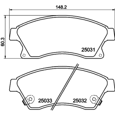 Bilde av HELLA 8DB 355 015 231 Bremseklosser med akustisk slitasjevarsel tilbehør OPEL: Astra J Sports Tourer, Hatchback, GTC