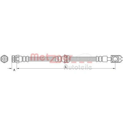 Bilde av Bremseslange, Foran høyre, venstre, Framaksel audi,seat,vw, 6R0 611 701D, 701G