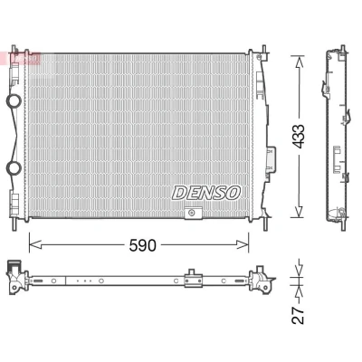 Bilde av DENSO DRM46051 Radiator 590 443 27 NISSAN: Qashqai / Qashqai+2 I