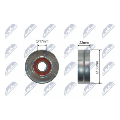 Bilde av Strammerull, kilerem med ribber, alfa romeo,chevrolet,fiat,opel, 13 40 268, 1340268, 25185910, 25189926, 25191534, 55350422, 55556090, 5