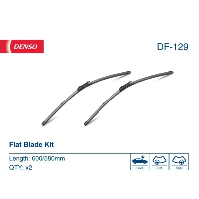 Bilde av Vindusvisker Denso Flat DF 129 Rammeløs BMW: 5 Touring, Sedan, 6 Coupé