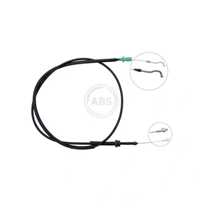 Bilde av Gasskabel, vw transporter t4 buss, 7D2 721 555A, 7D2721555A