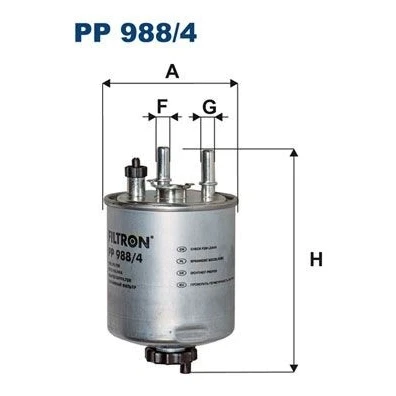 Bilde av FILTRON PP 988/4 Drivstoffilter ledningsfilter 10 RENAULT: LAGUNA 3 Grandtour, Kangoo II Express, / Grand