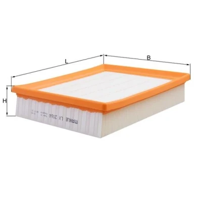 Bilde av MAHLE ORIGINAL LX 2084 Luftfilter 50,3 196 247,0 Filterinnsats RENAULT: LAGUNA 3 Grandtour,
