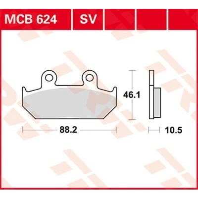 Bilde av TRW Sinter Street MCB624SV Bremseklosser