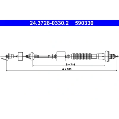 Bilde av Kabel, clutchbetjening, citroën xsara picasso, 2150 AS, AT, Z5