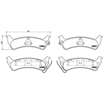 Bilde av BREMBO P 37 012 Bremseklosser med akustisk slitasjevarsel kolbleklips uten tilbehør JEEP: Grand Cherokee I