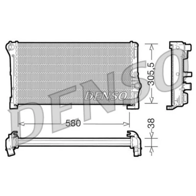 Bilde av DENSO DRM13010 Radiator Aluminium 580 305 38