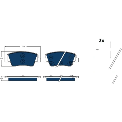 Bilde av Bremseklosser sett, Bakaksel, hyundai ioniq 5, kia ev6, 58101 T1A25, 58302 ARA50, CGA50, GIA60, GIA65, T1A00, 58