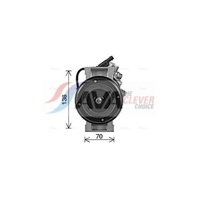 Bilde av AVA COOLING SYSTEMS MSAK747 Kompressor PXC14 12V PAG 46 R134a med kompressorlje, magnetkobling, uten diode
