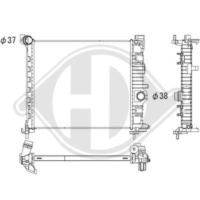 Bilde av DIEDERICHS DCM2706 Radiator 470 428 26 Climate