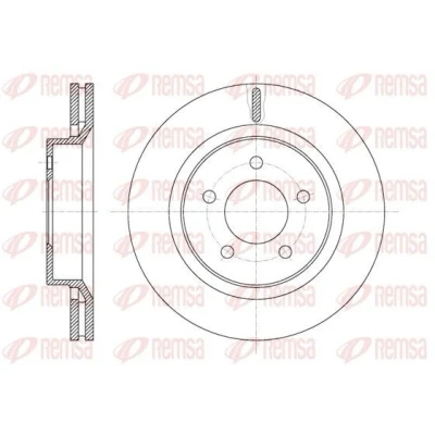Bilde av REMSA Bremseskive framaksel 297mm 26mm 5 ventilert 61360.10 4779133AA,4779133AB,4779133AC,DCA6136010 Bremseskiver, Skivebremser