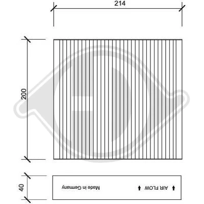 Bilde av DIEDERICHS DCI1137 Kupéfilter Karbonfilter 214 200 40 Climate ALFA ROMEO: 159 Sportwagon, Brera