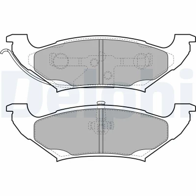 Bilde av DELPHI LP2085 Bremseklosser ikke klargjort for slitasjeindikator med antihyle blikk uten tilbehør CHRYSLER: Voyager 4, / Grand 3